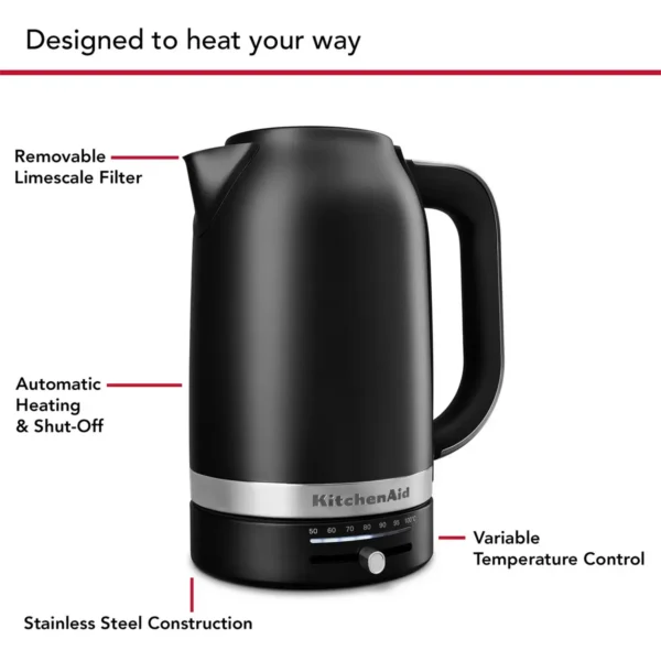 KitchenAid 5KEK1701BBM electric kettle 1.7 L 2400 W Black