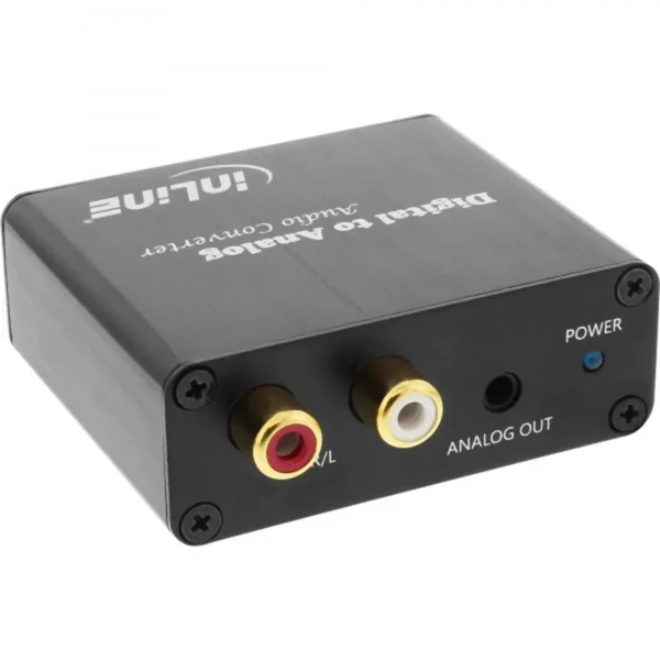 InLine Audio Converter Digital to Analog Toslink & RCA Input to RCA Stereo
