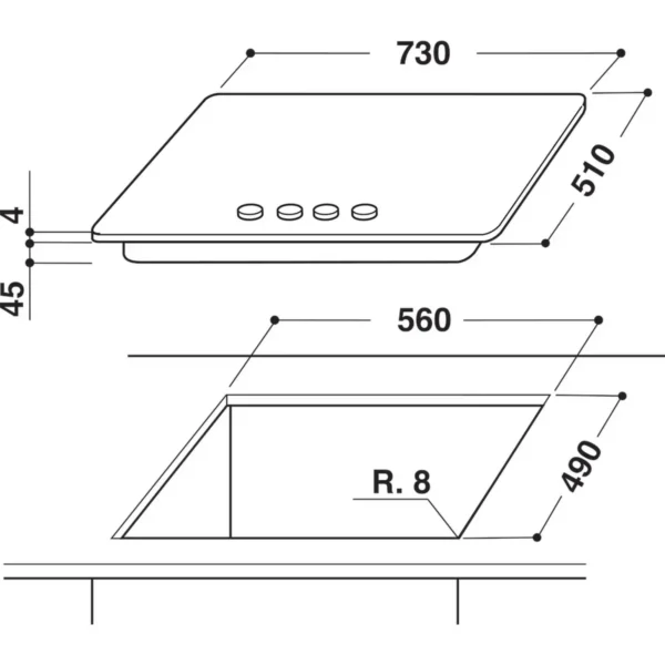Whirlpool AKT 799/IXL Stainless steel Built-in Gas 5 zone(s)