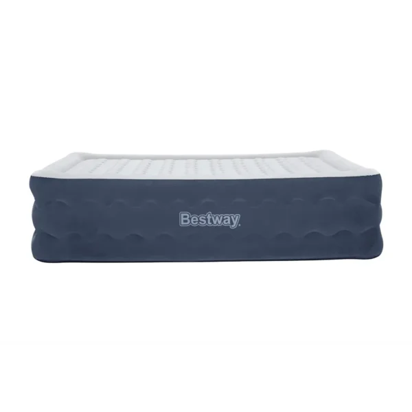 Bestway Tritech TruLeisure Air Mattress Queen with Built-in Electric Pump and Antimicrobial Coating 2.03 m x 1.52 m x 51 cm