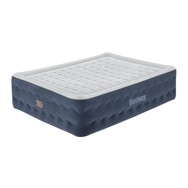 Bestway Tritech TruLeisure Air Mattress Queen with Built-in Electric Pump and Antimicrobial Coating 2.03 m x 1.52 m x 51 cm