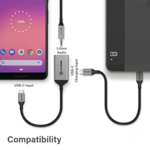 ALOGIC ULC35APW-SGR audio cable 0.1 m 3.5mm USB Grey