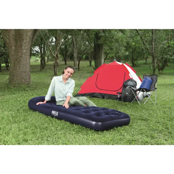 Bestway Flocked EASY Airbed – Single – 1.85m x 76cm x 28cm