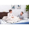Bestway Tritech Fashion Flock Air Mattress Queen with Built-in AC Pump 2.03 m x 1.52 m x 30 cm