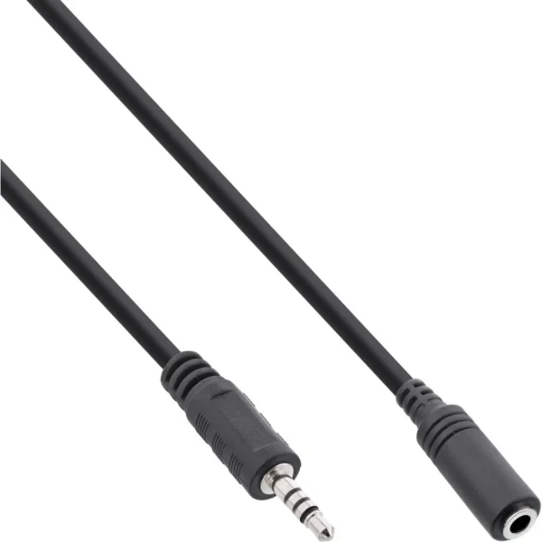 InLine Audio Adapter Cable 4 Pin 2.5mm male / 4 Pin 3.5mm female 1m