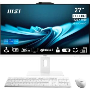 MSI Pro AP272P 14M-491AU All-in-One PC/workstation Intel® Core™ i5 i5-14400 68.6 cm (27″) 1920 x 1080 pixels 16 GB DDR4-SDRAM 512 GB SSD Windows 11 Home Wi-Fi 6E (802.11ax) White