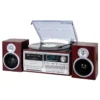 Trevi STEREO TURNTABLE DAB+ 25W WIRELESS USB SD AUX-IN CASSETTE ENCODING TT 1072 DAB WOOD