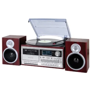 Trevi STEREO TURNTABLE DAB+ 25W WIRELESS USB SD AUX-IN CASSETTE ENCODING TT 1072 DAB WOOD