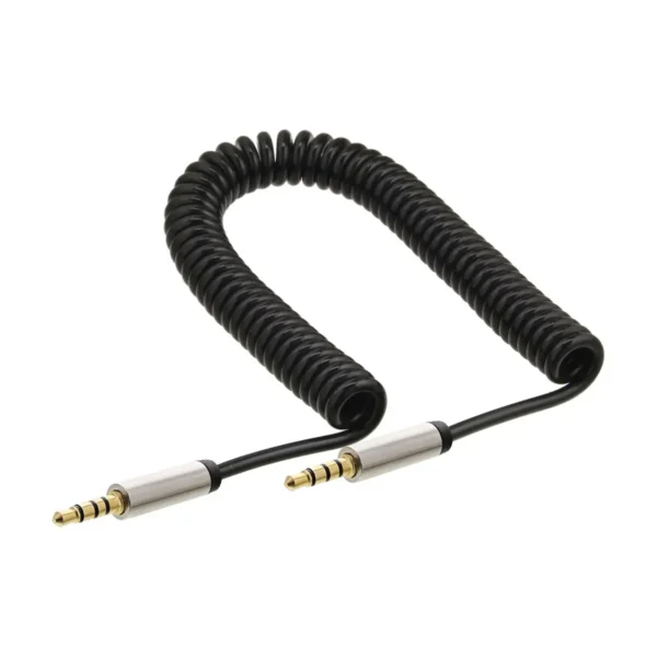 InLine Slim Audio Spiral Cable 3.5mm male / male 4-pin Stereo 3m