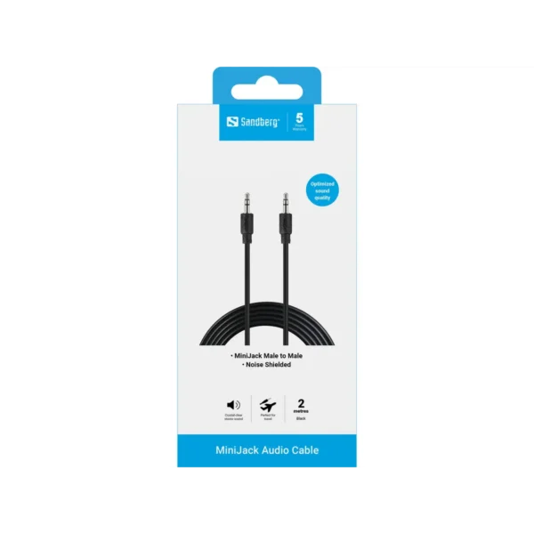 Sandberg MiniJack Cable M-M 2 m