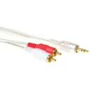 ACT High quality 2x RCA male to 1x 3.5mm stereo jack male