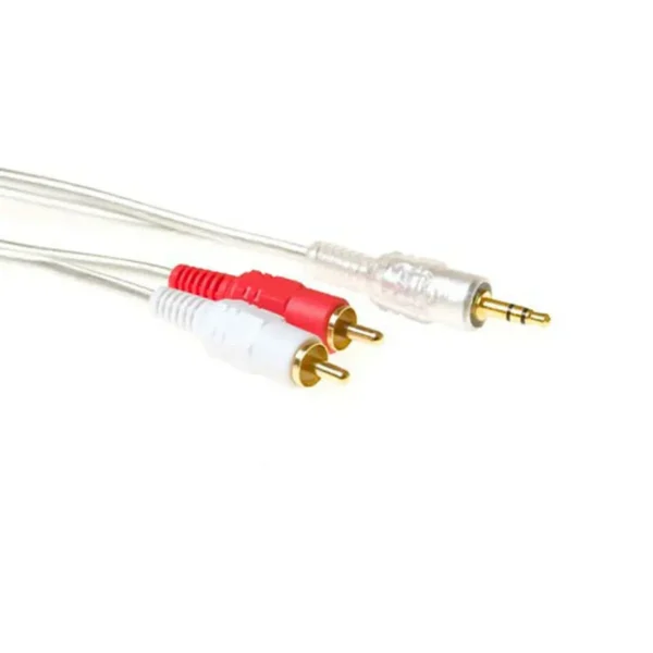 ACT High quality 2x RCA male to 1x 3.5mm stereo jack male