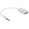 Manhattan 354561 audio cable 0.2 m 3.5mm 2 x 3.5mm White