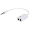 Manhattan 354561 audio cable 0.2 m 3.5mm 2 x 3.5mm White