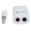 Manhattan 354561 audio cable 0.2 m 3.5mm 2 x 3.5mm White
