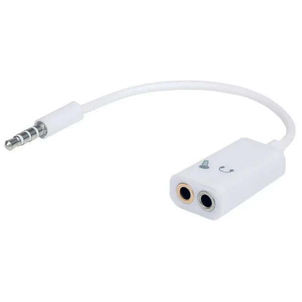 Manhattan 354561 audio cable 0.2 m 3.5mm 2 x 3.5mm White
