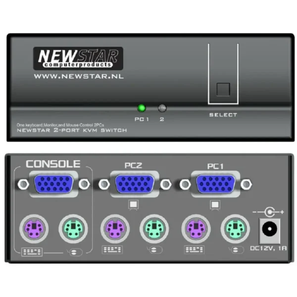 Neomounts KVM switch, 2-port, PS/2