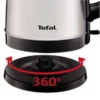 Tefal Dialog KI150D electric kettle 1.7 L 2400 W Black, Stainless steel