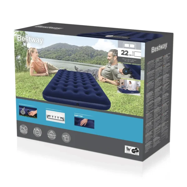 Bestway Air Mattress Full with Handheld Electric Pump 1.91 m x 1.37 m x 22 cm