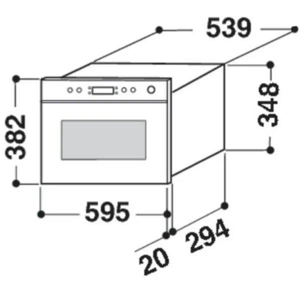 Whirlpool AMW 499 IX Stainless steel Built-in 22 L 750 W