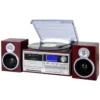 Trevi TT 1070 E Direct drive audio turntable Silver, Wood Semi Automatic