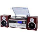 Trevi TT 1070 E Direct drive audio turntable Silver, Wood Semi Automatic