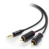 ALOGIC 3.5mm Stereo Audio to 2 X RCA Stereo Male Cable – (1) Male to (2) Male – Premium Series