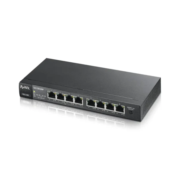 Zyxel GS1100-8HP Unmanaged Power over Ethernet (PoE) Black