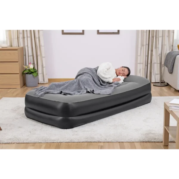 Bestway Tritech Air Mattress Twin with Built-in AC Pump and Antimicrobial Coating 1.91 m x 97 cm x 46 cm