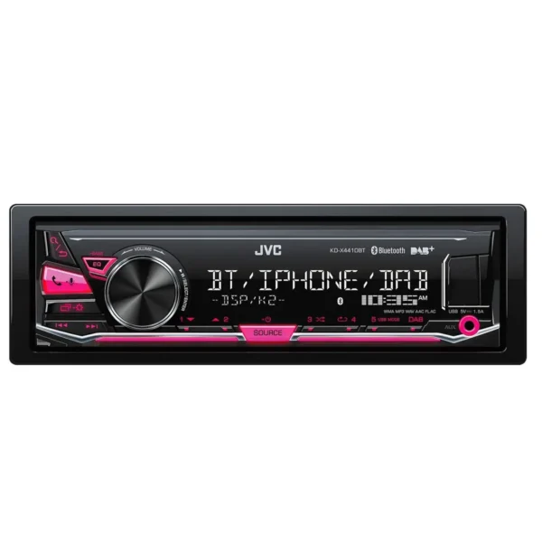JVC KD-X441DBT car media receiver Black Bluetooth