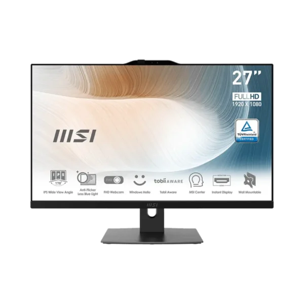MSI Modern AM272P 12M-407EU All-in-One PC/workstation Intel® Core™ i7 i7-1260P 68.6 cm (27″) 1920 x 1080 pixels 32 GB DDR4-SDRAM 1 TB SSD Black