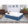 Bestway Fortech Snugable Top Air Mattress Queen with Built-in AC Pump and Antimicrobial Coating 2.03 m x 1.52 m x 46 cm
