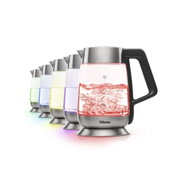 Tristar WK-3375 Glass kettle with multi-color LED and thermostat