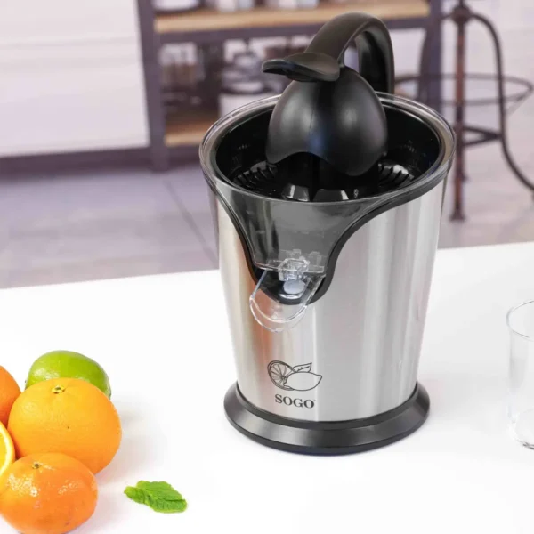 Sogo EXP-SS-5255 electric citrus press 100 W Black, Silver