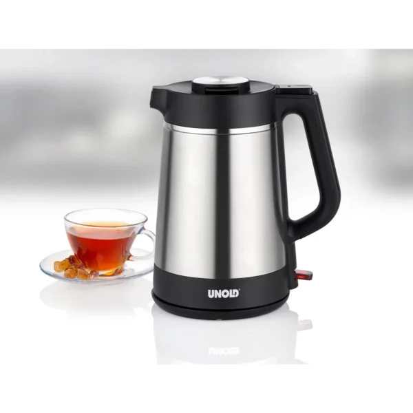 Unold 18715 electric kettle 1.5 L 1800 W Black, Stainless steel