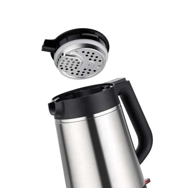 Unold 18715 electric kettle 1.5 L 1800 W Black, Stainless steel