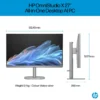 HP OmniStudio X 27-cs0004na Intel Core Ultra 5 125H 68.6 cm (27″) 3840 x 2160 pixels All-in-One PC 16 GB DDR5-SDRAM 1 TB SSD Windows 11 Home Wi-Fi 7 (802.11be) AI PC Silver