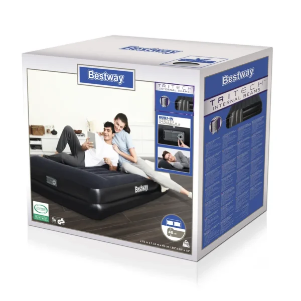 Bestway Flocked Airbed Premium – Queen – 2.03m x 1.52m x 46cm