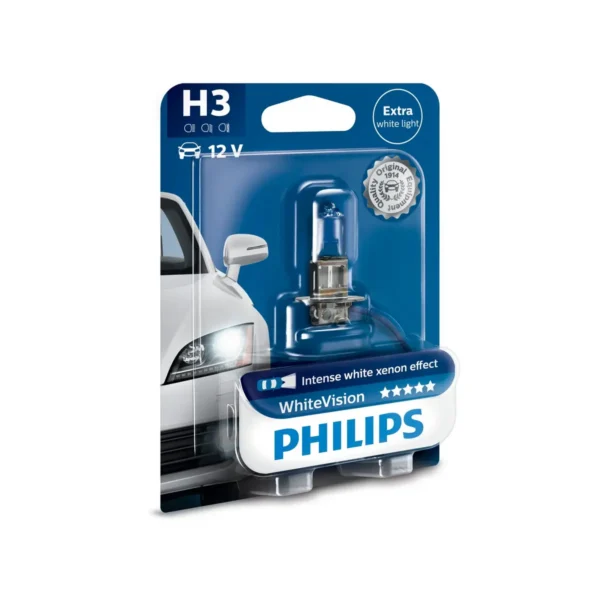 Philips WhiteVision Type of lamp: H3 Pack of: 1 12 V, 55 W Headlights