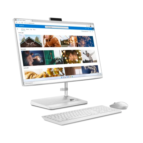 Lenovo IdeaCentre AIO 3 24IAP7 Intel® Core™ i5 i5-12450H 60.5 cm (23.8″) 1920 x 1080 pixels All-in-One PC 16 GB DDR4-SDRAM 512 GB SSD Windows 11 Home Wi-Fi 6 (802.11ax) White