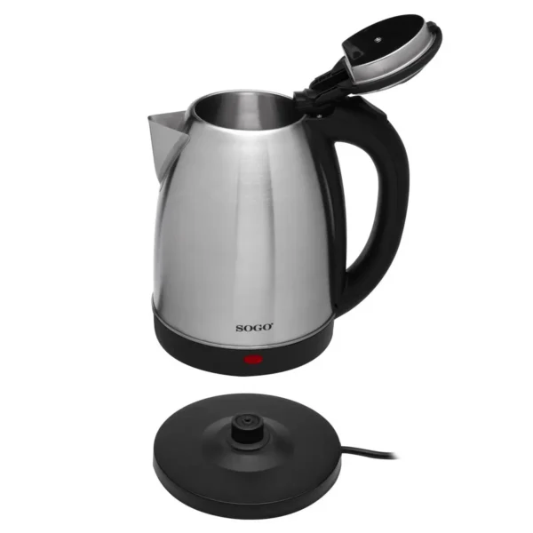 Sogo KET-SS-5790-SS electric kettle 1.8 L 1500 W Black, Stainless steel