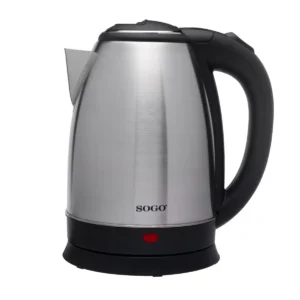 Sogo KET-SS-5790-SS electric kettle 1.8 L 1500 W Black, Stainless steel