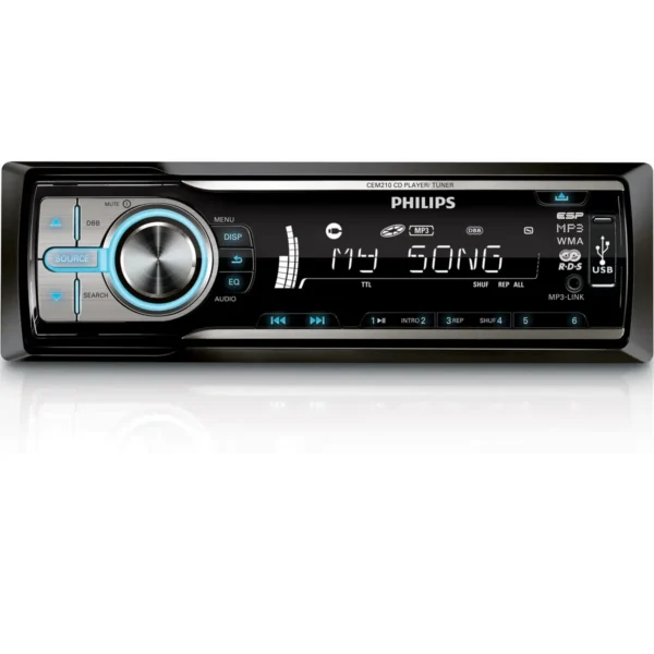 Philips CEM210X/78 car media receiver Black, Silver 180 W