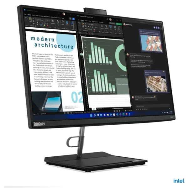 Lenovo ThinkCentre neo 30a Intel® Core™ i3 i3-1215U 60.5 cm (23.8″) 1920 x 1080 pixels All-in-One PC 8 GB DDR4-SDRAM 256 GB SSD Windows 11 Pro Wi-Fi 6 (802.11ax) Black