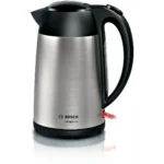 Bosch TWK3P420GB electric kettle 1.7 L 3000 W Black, Stainless steel