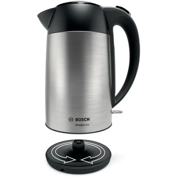 Bosch TWK3P420GB electric kettle 1.7 L 3000 W Black, Stainless steel