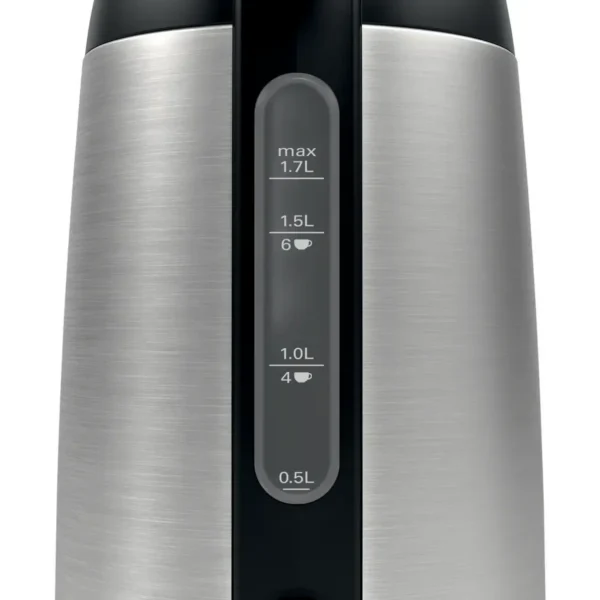 Bosch TWK3P420GB electric kettle 1.7 L 3000 W Black, Stainless steel