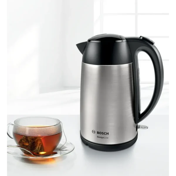 Bosch TWK3P420GB electric kettle 1.7 L 3000 W Black, Stainless steel