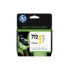 HP 712 3-pack 29-ml Yellow DesignJet Ink Cartridge