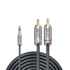 Lindy 1m 3.5mm to Phono Audio Cable, Cromo Line